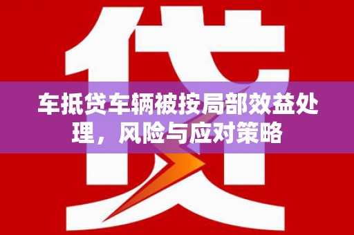 长乐车抵贷车辆被按局部效益处理，风险与应对策略