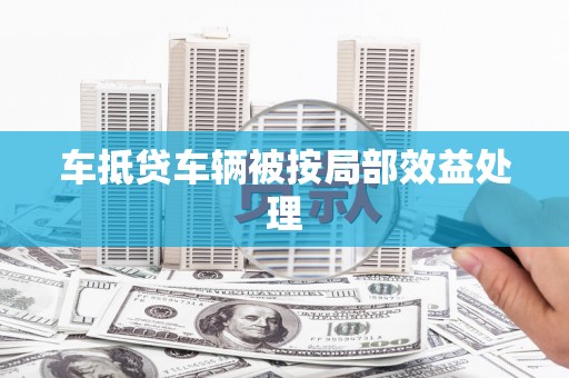 松潘车抵贷车辆被按局部效益处理