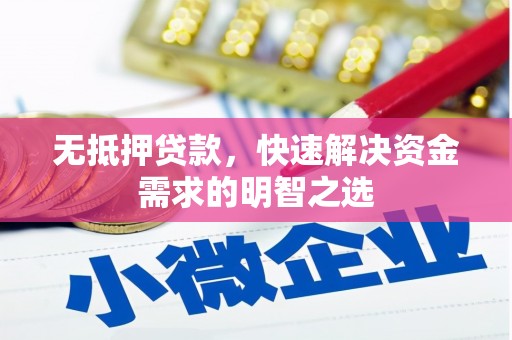 武江无抵押贷款，快速解决资金需求的明智之选