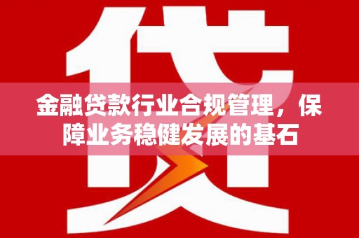 衡南金融贷款行业合规管理，保障业务稳健发展的基石