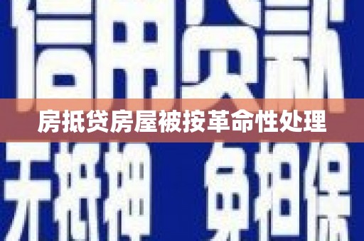 大邑房抵贷房屋被按革命性处理
