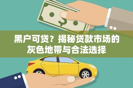 崖州黑户可贷？揭秘贷款市场的灰色地带与合法选择