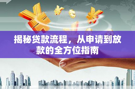 武定揭秘贷款流程，从申请到放款的全方位指南