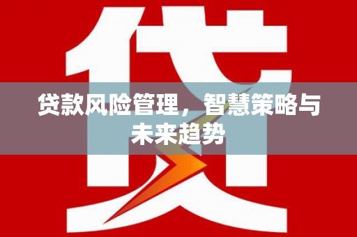 西林贷款风险管理，智慧策略与未来趋势