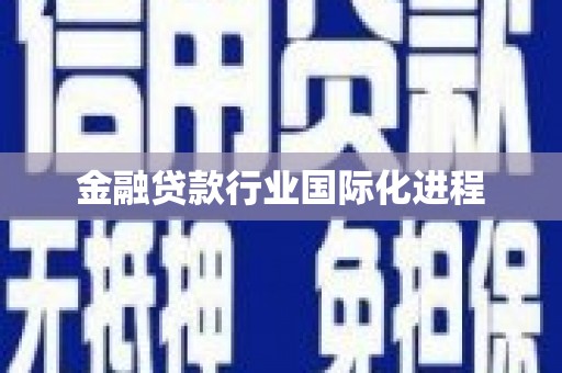 坪林金融贷款行业国际化进程