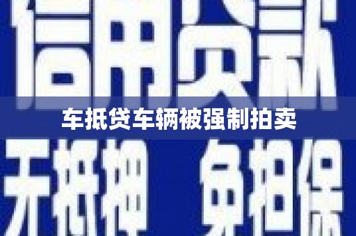 平桂车抵贷车辆被强制拍卖