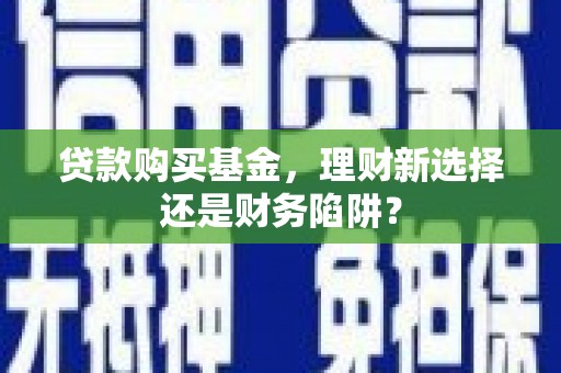 颍州贷款购买基金，理财新选择还是财务陷阱？