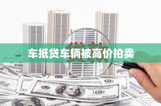 望江车抵贷车辆被高价拍卖