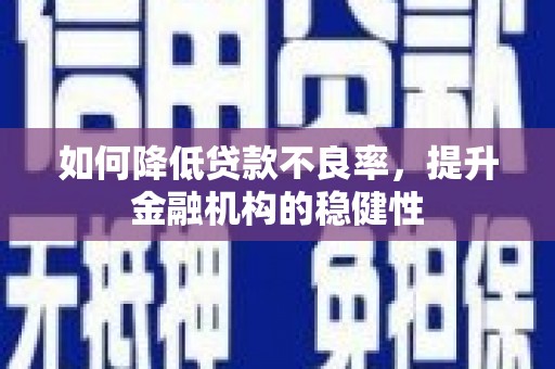 梅县如何降低贷款不良率，提升金融机构的稳健性