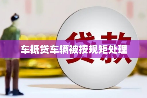 铁山港车抵贷车辆被按规矩处理