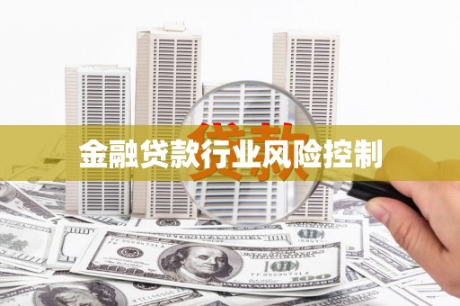 同仁金融贷款行业风险控制