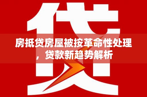 南陵房抵贷房屋被按革命性处理，贷款新趋势解析