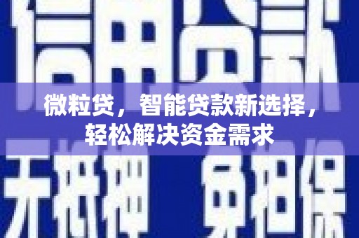 永登微粒贷，智能贷款新选择，轻松解决资金需求