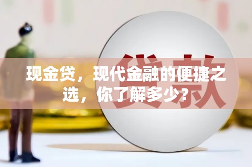 莿桐现金贷，现代金融的便捷之选，你了解多少？
