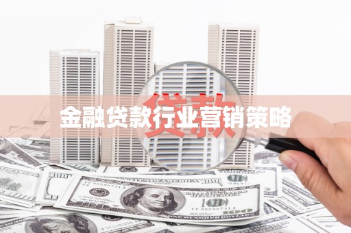 乌来金融贷款行业营销策略