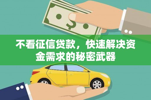 巴青不看征信贷款，快速解决资金需求的秘密武器