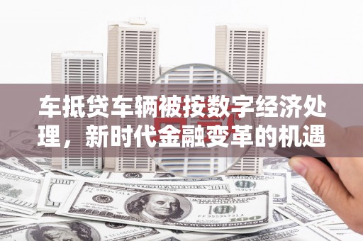 南乐车抵贷车辆被按数字经济处理，新时代金融变革的机遇与挑战