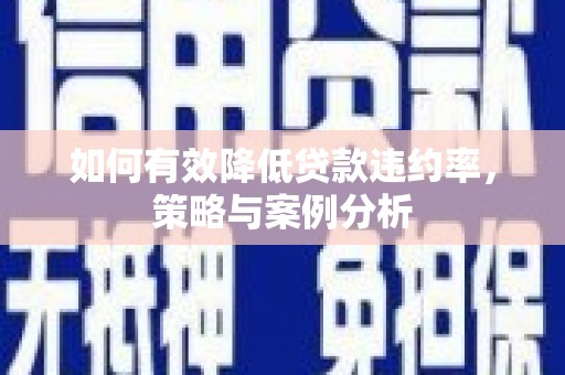 聂荣如何有效降低贷款违约率，策略与案例分析
