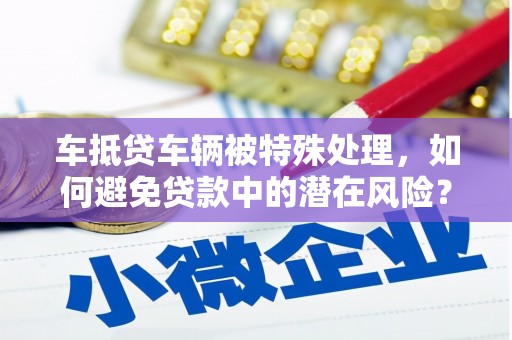 犍为车抵贷车辆被特殊处理，如何避免贷款中的潜在风险？