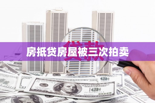 新野房抵贷房屋被三次拍卖