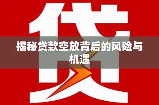 新野揭秘贷款空放背后的风险与机遇