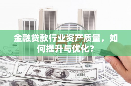 管城金融贷款行业资产质量，如何提升与优化？