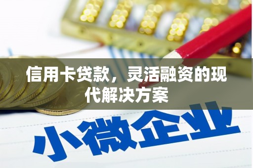 邵东信用卡贷款，灵活融资的现代解决方案