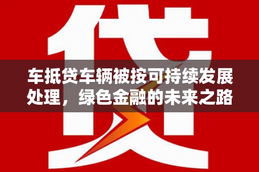 故城车抵贷车辆被按可持续发展处理，绿色金融的未来之路