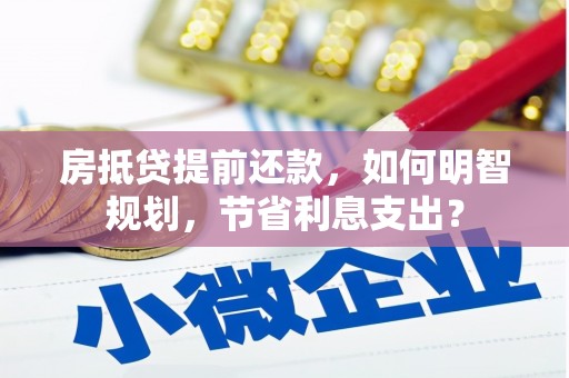 楠西房抵贷提前还款，如何明智规划，节省利息支出？