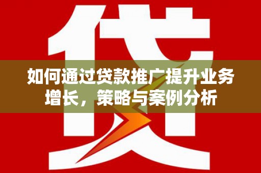 随县如何通过贷款推广提升业务增长，策略与案例分析
