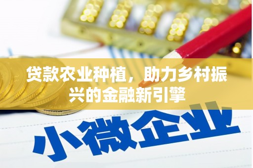 长寿贷款农业种植，助力乡村振兴的金融新引擎