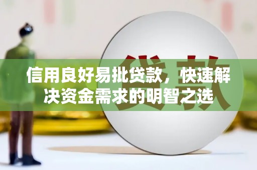 鸠江信用良好易批贷款，快速解决资金需求的明智之选