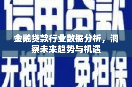 桐庐金融贷款行业数据分析，洞察未来趋势与机遇
