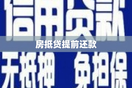 青田房抵贷提前还款