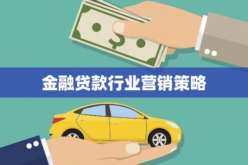 凤庆金融贷款行业营销策略